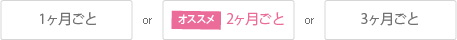 1ヵ月ごとorおススメ2ヶ月ごとor3ヵ月ごと