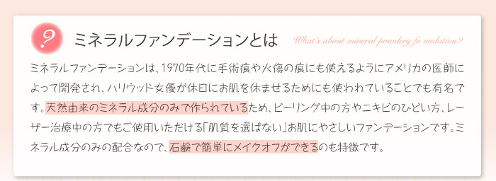ミネラルパウダリーファンデーション