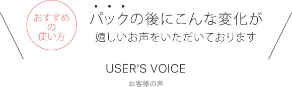 USER'S VOICE