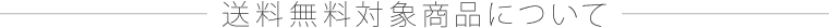 送料無料対象商品について