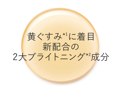黄ぐすみ＊1に着目 新配合の2大ブライトニング＊2成分