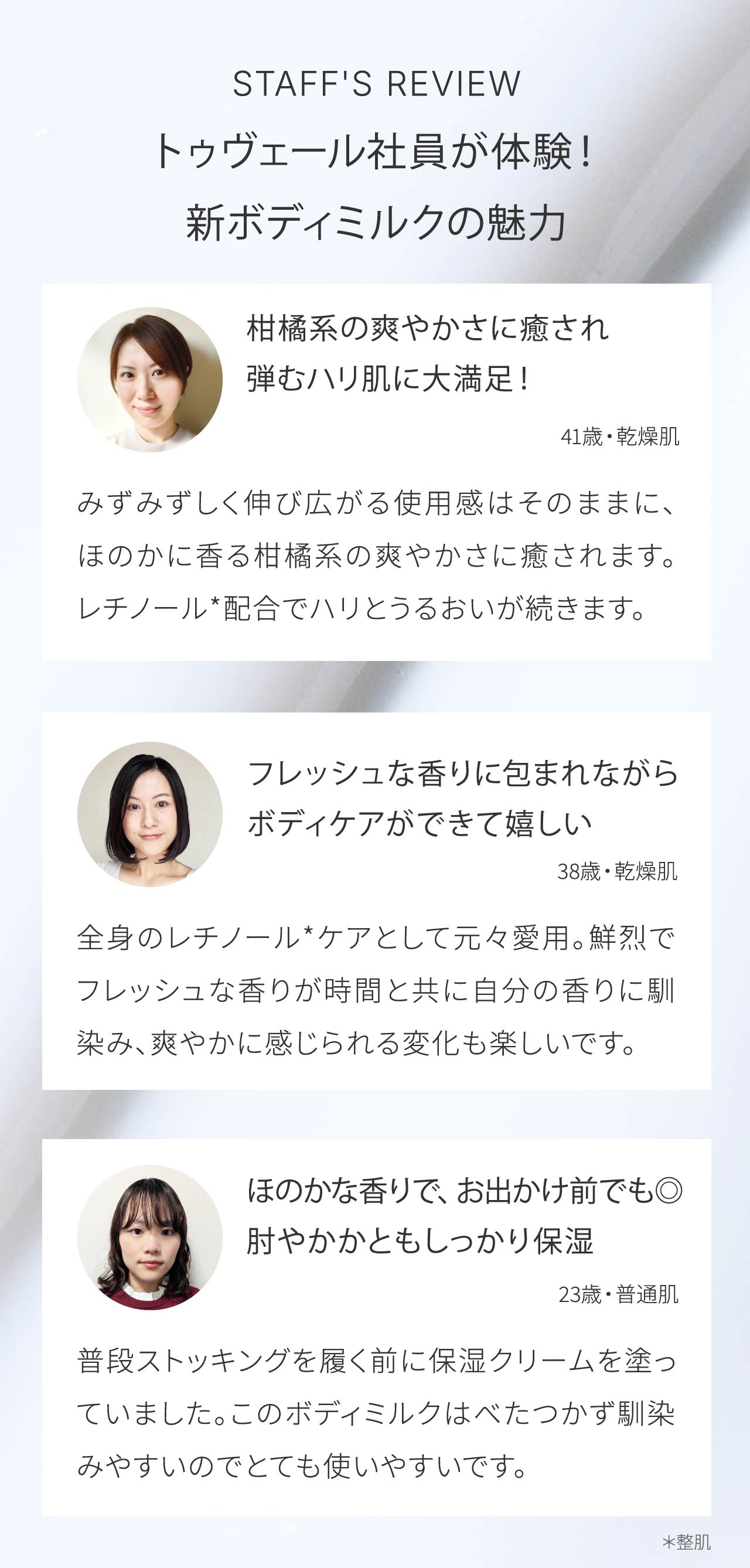 トゥヴェール社員が体験！新ボディミルクの魅力